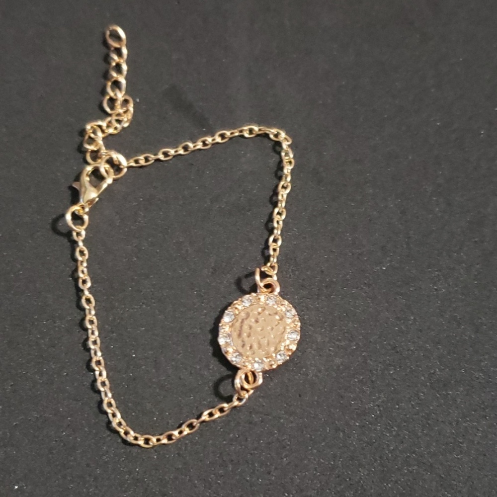Yellow gold bracelet bangle handmade
